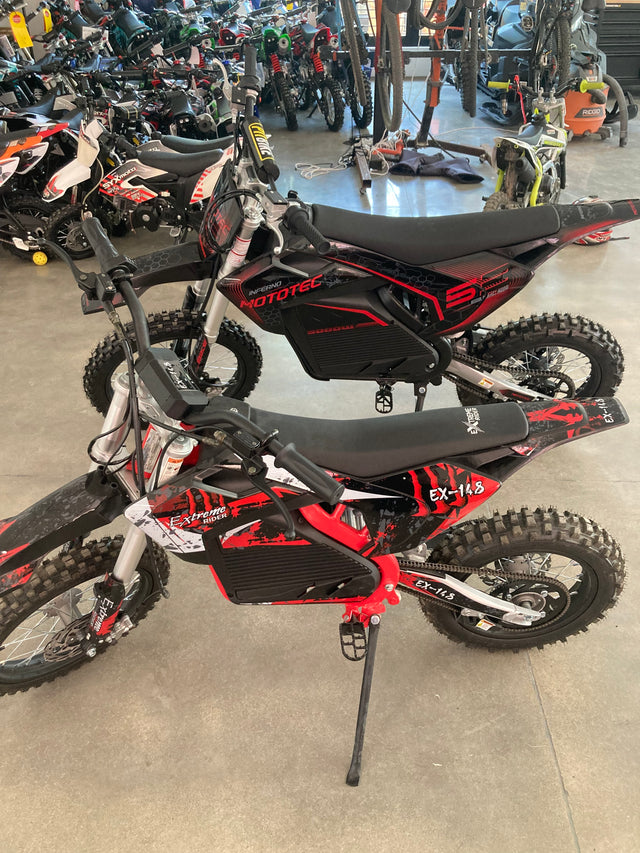 KICKIN customer with a dirt bike
