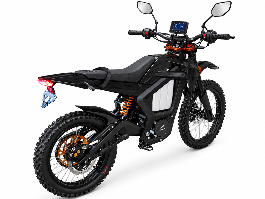 2026 KICKIN Champ Pro - 13000w 72v Electric Dirt Bike with Headlight and Street Legal Kit