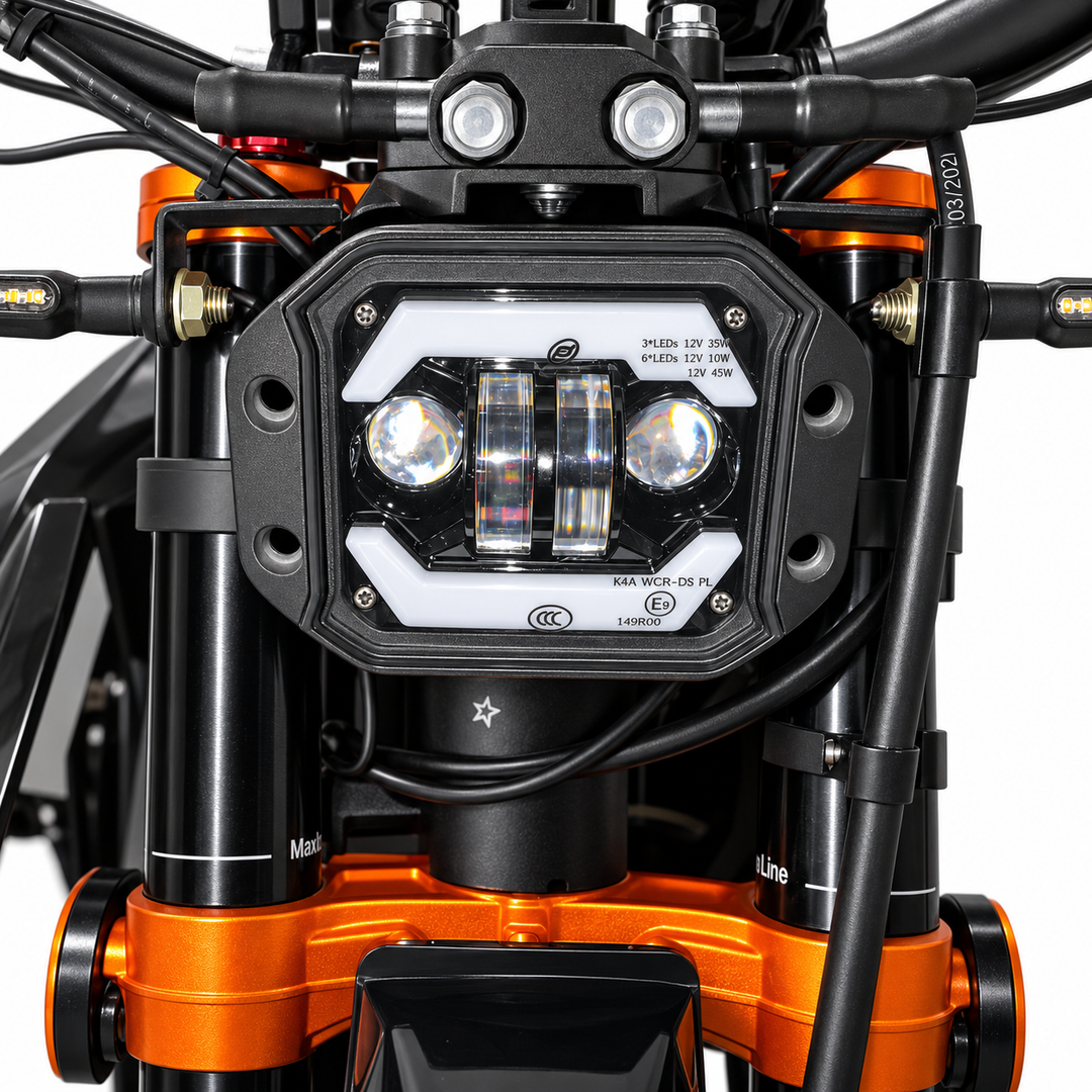 2026 KICKIN Champ Pro - 13000w 72v Electric Dirt Bike with Headlight and Street Legal Kit