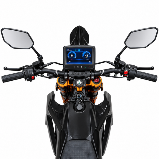 2026 KICKIN Champ Pro - 13000w 72v Electric Dirt Bike with Headlight and Street Legal Kit