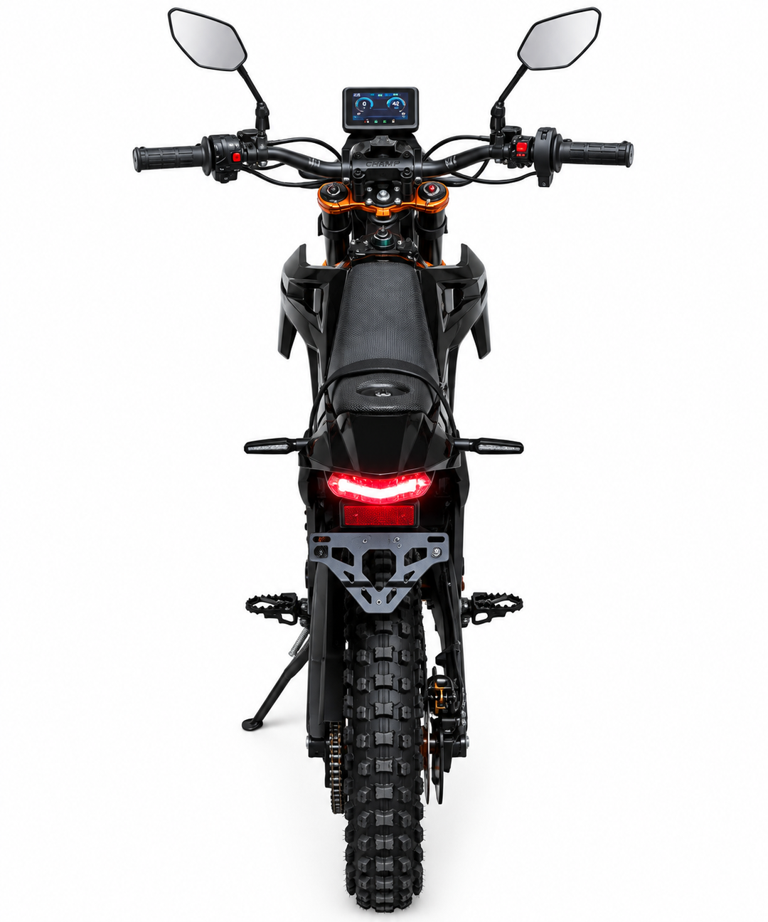 2026 KICKIN Champ Pro - 13000w 72v Electric Dirt Bike with Headlight and Street Legal Kit