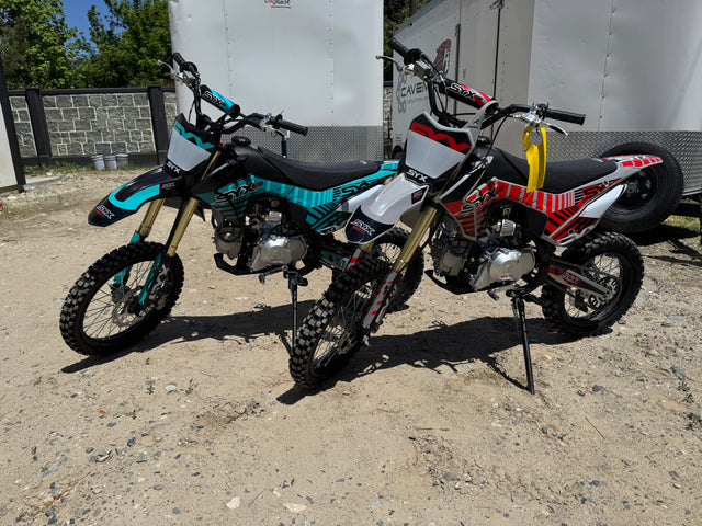 KICKIN customer with a dirt bike