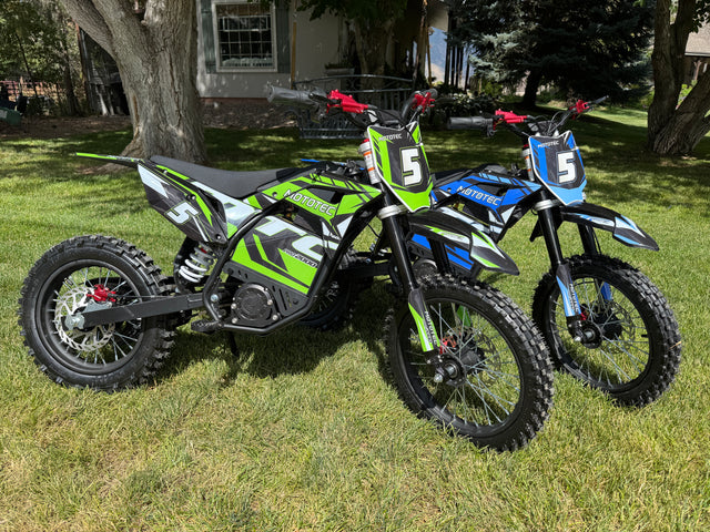 KICKIN customer with a dirt bike