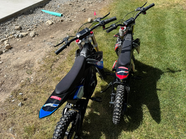 KICKIN customer with a dirt bike