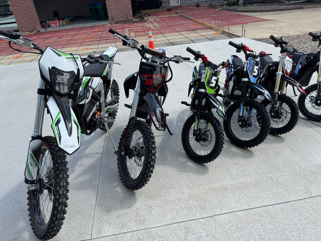 KICKIN customer with a dirt bike
