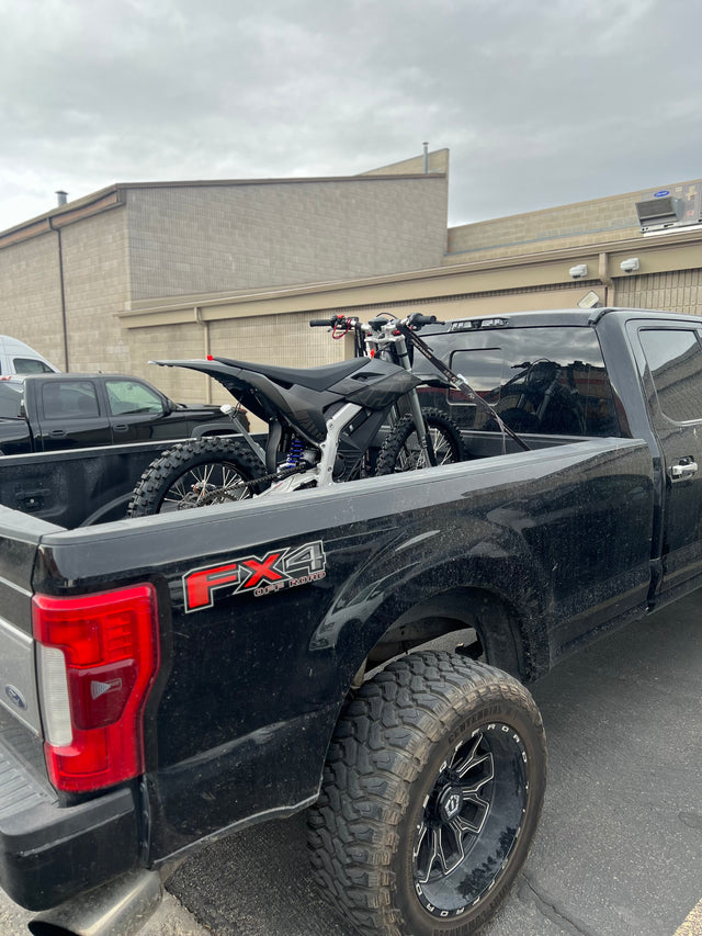 KICKIN customer with a dirt bike