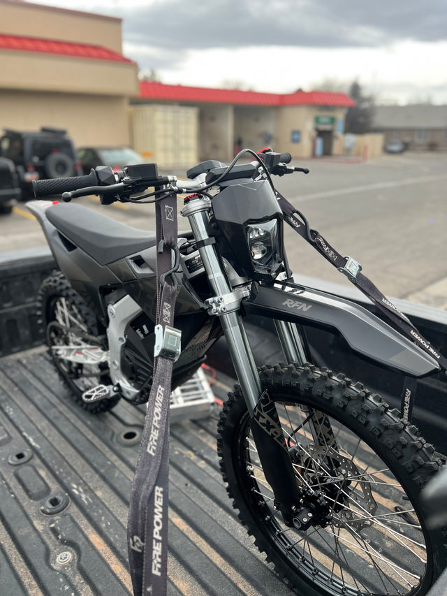 KICKIN customer with a dirt bike