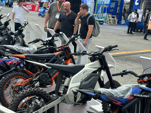 KICKIN customer with a dirt bike