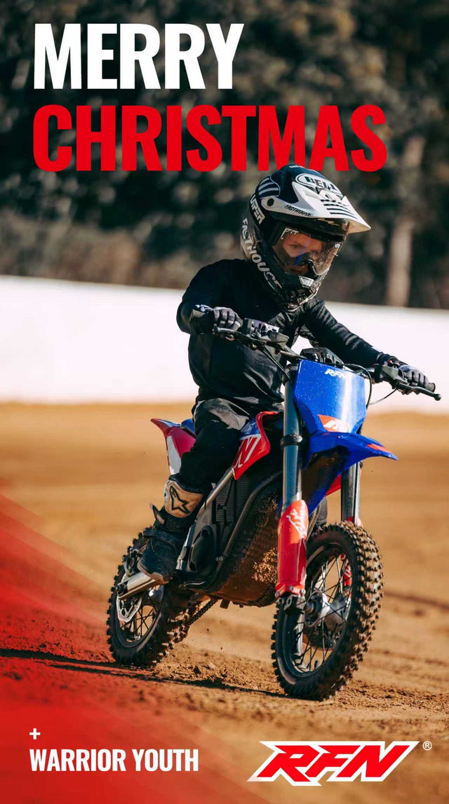 KICKIN customer with a dirt bike