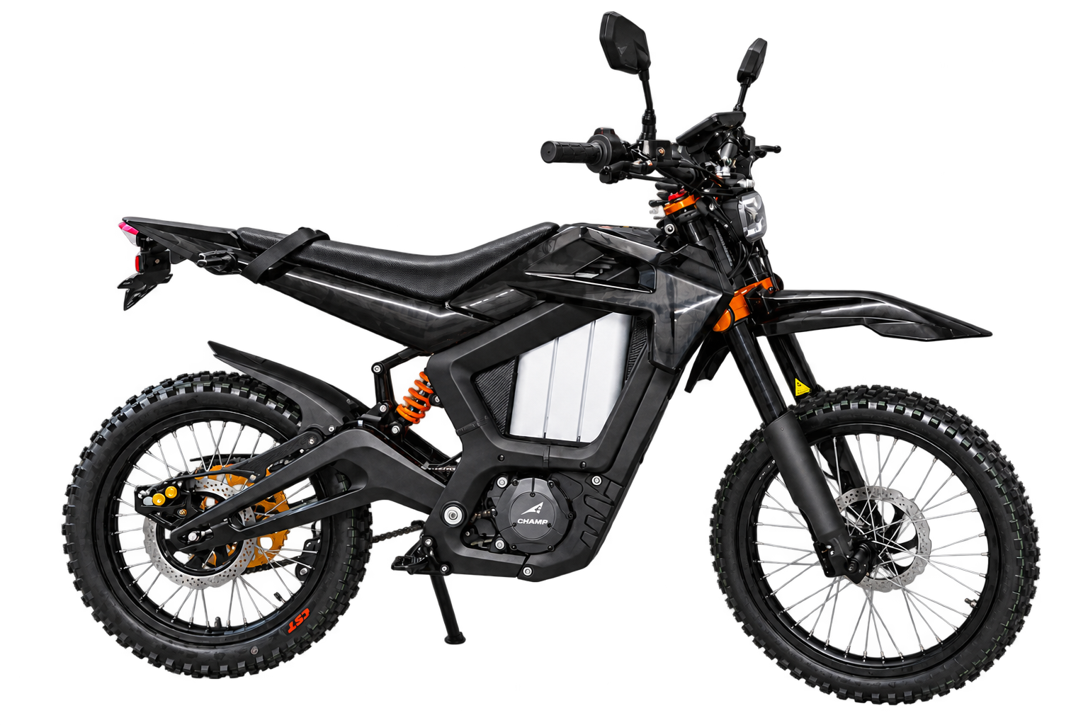 2026 KICKIN Champ Pro - 13000w 72v Electric Dirt Bike with Headlight and Street Legal Kit